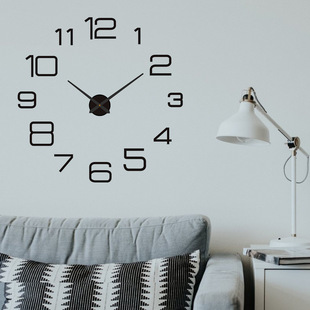 Creative Clock Living Room Modern Simple Wall Sticker Clock Amazon DIY Wall Clock Stereo Large Distinctive Wall Clock