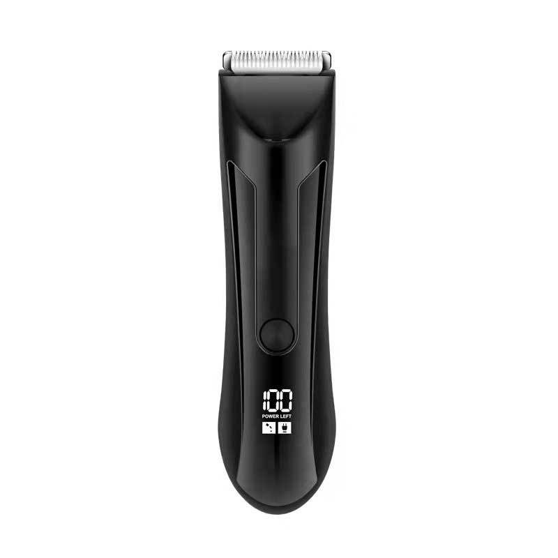 New Men's electric private trimmer Shaver washing scraper leg hair body hair scissors LCD Digital Display LED