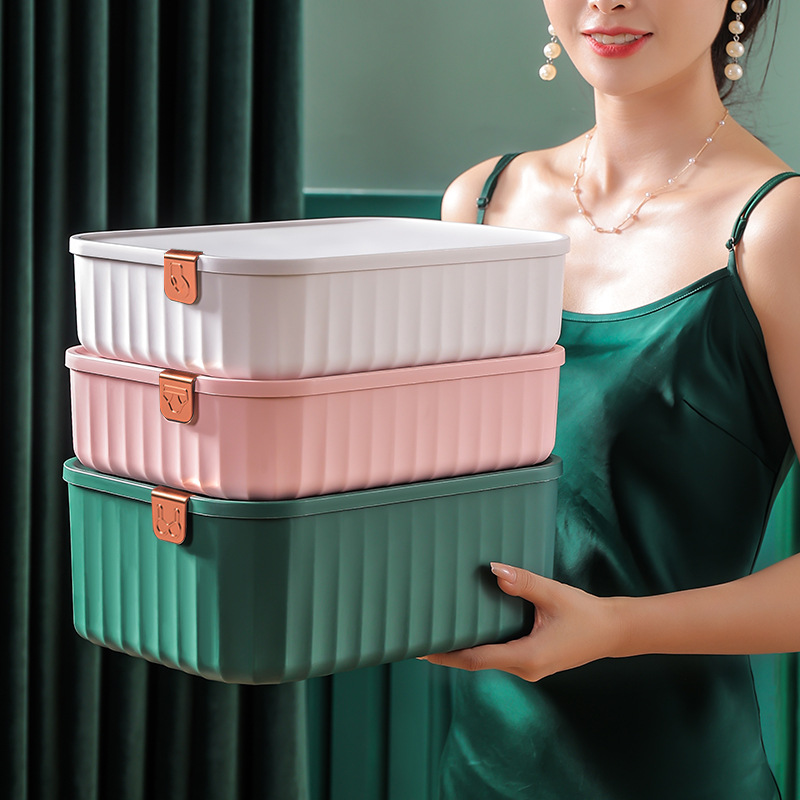 Underwear storage box compartment with lid combination bra socks underwear student home dormitory organizing artifact storage box