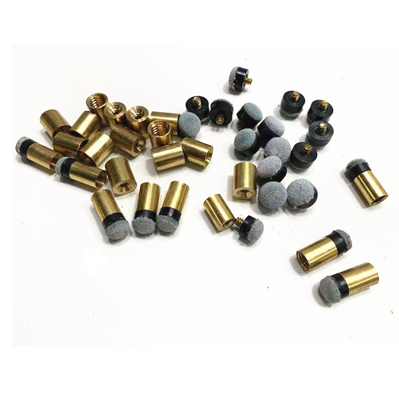[Copper First Angle Grey Gongs Leather Head] Billiard Supplies Accessories Billiard Cue Accessories Nine Ball Screw Head Billiard