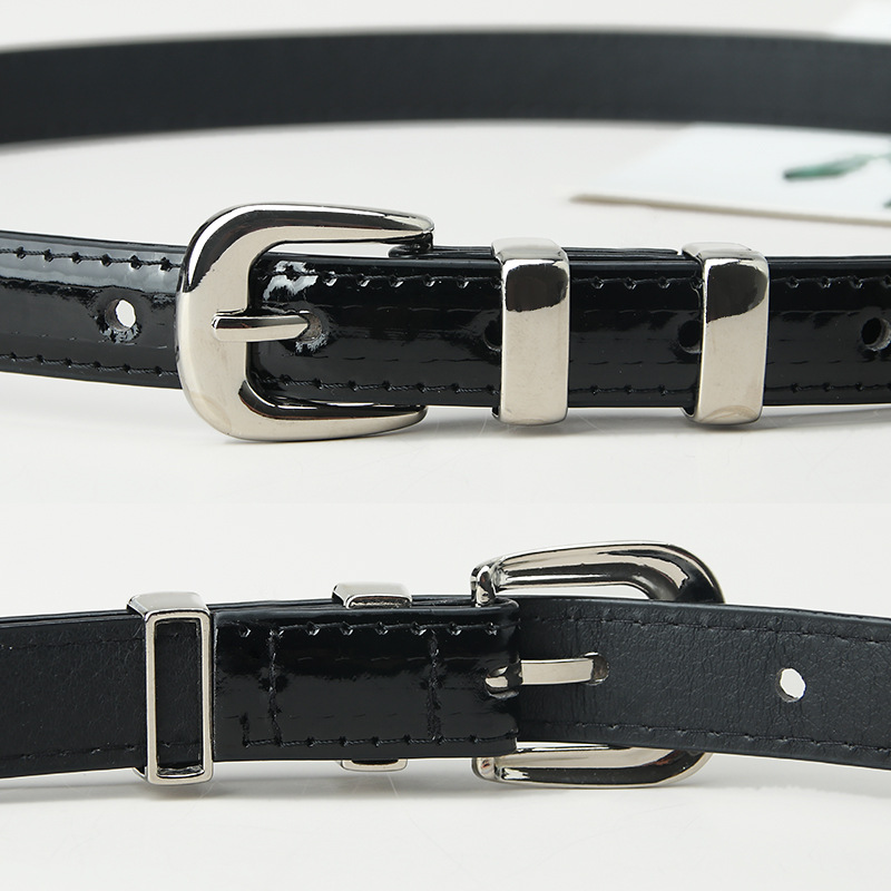 Simple Korean Versatile ins Style Women's Alloy Thin Belt Candy Color Belt Women's Dress Jeans Belt