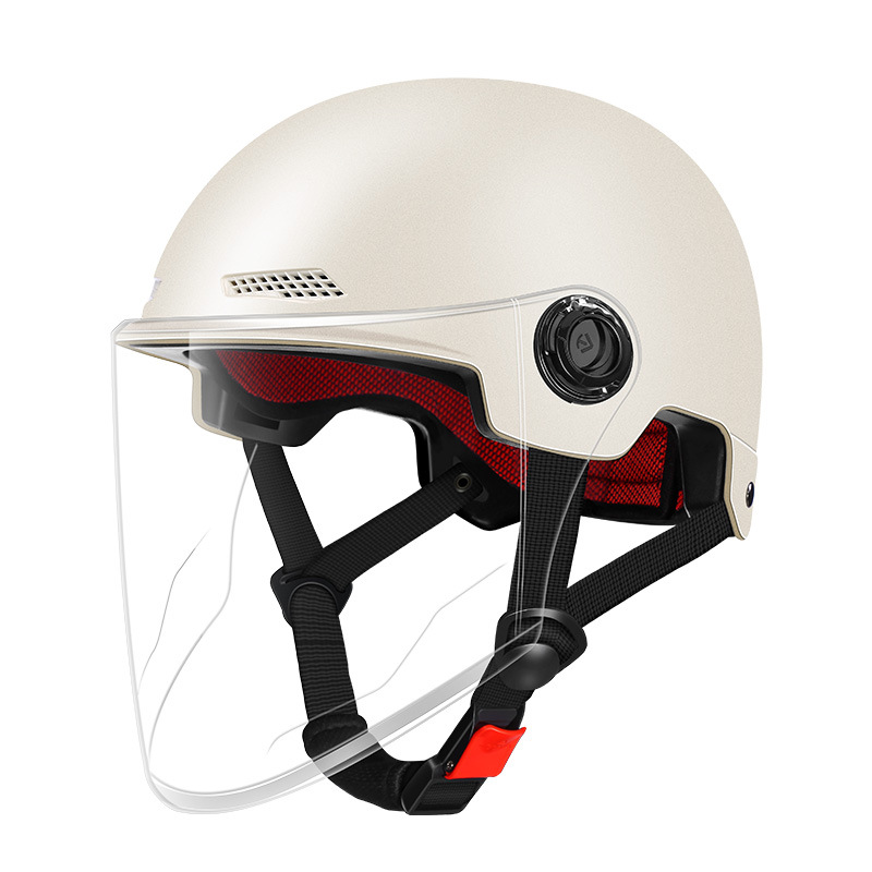 3c Certification Helmet Electric Car Men's And Women's New National Standard Summer Sunscreen Helmet Solid Color Four Seasons Half Helm_voghion.com