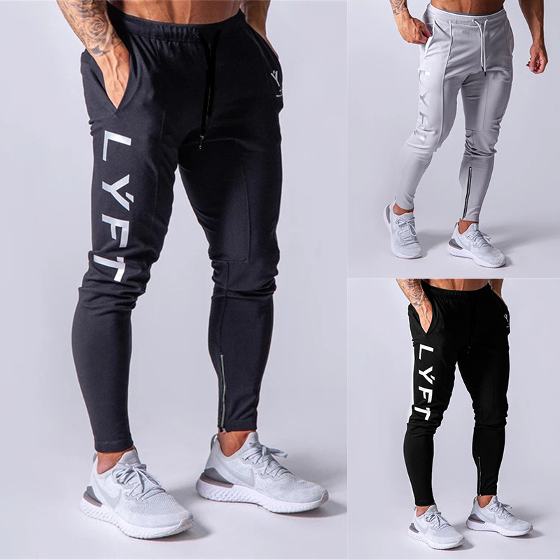 European code cross-border autumn and winter spring men's small feet slow running sports pants casual pants fitness foreign trade a generation of hair