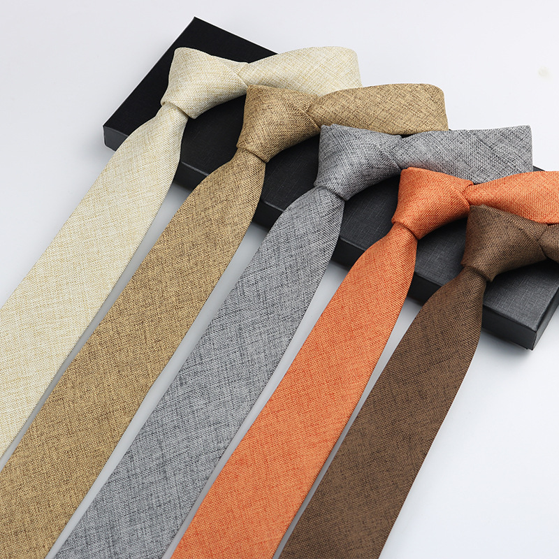 Men's formal wear for work professional Korean wedding groom artistic simple academic style blue gray 6cm hand tie