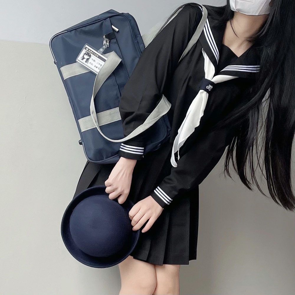 Large size jk uniform spot Basic Black three long short sleeve sailor suit female Orthodox Japanese college style