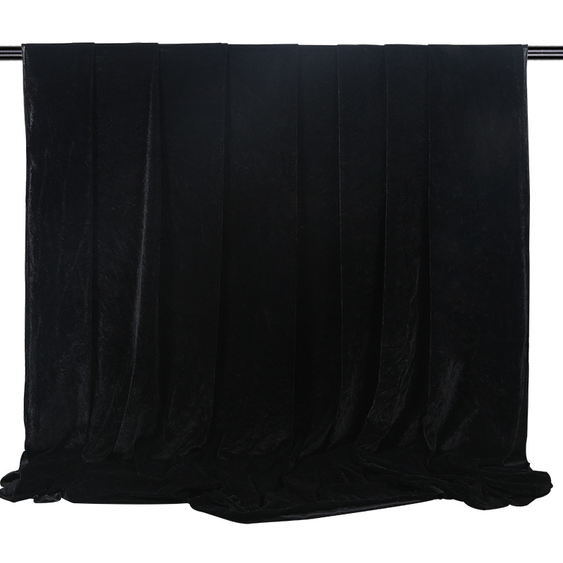 Black Golden Velvet Fabric Light Absorbing Photography Background Cloth Tablecloth Props Photo Live Digging Curtain Flocking Cloth