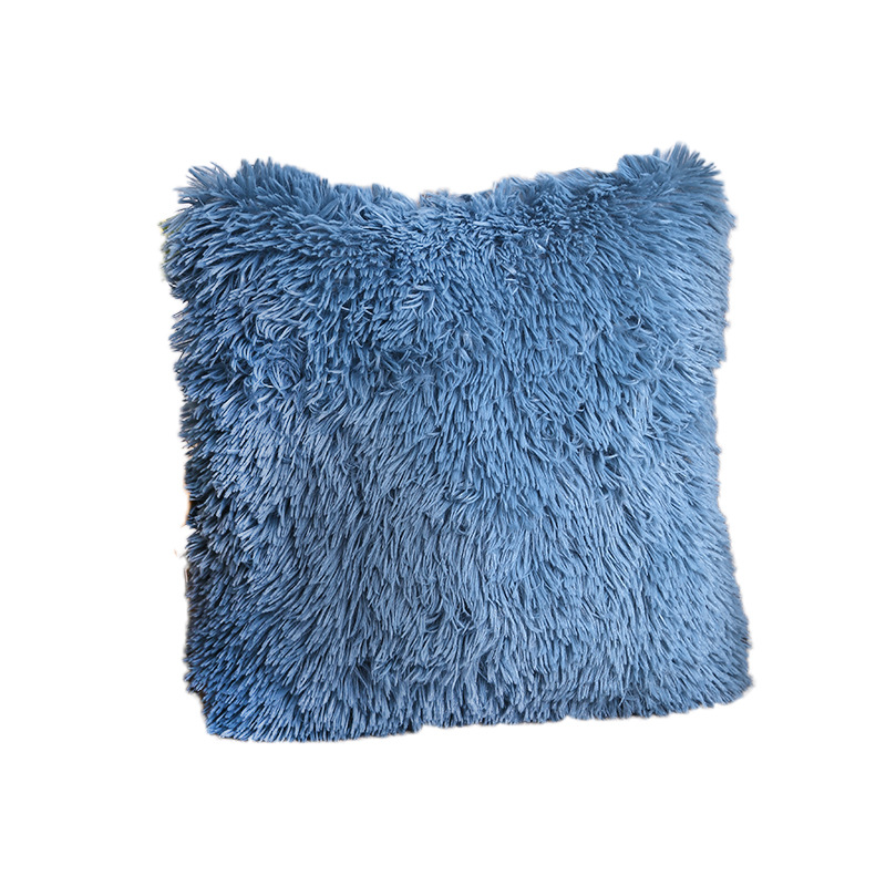2024 Household Sea Velvet Solid Color Pillow Cross-border Amazon Sofa Plush Pillow Case Office Home Cushion