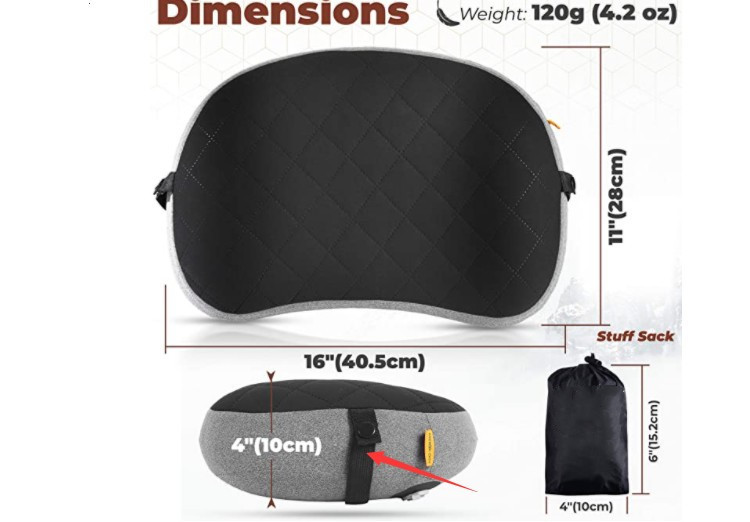 Cross-border new camping inflatable pillow with pillowcase travel pillow lunch break prone pillow convenient waist pillow pillow wholesale