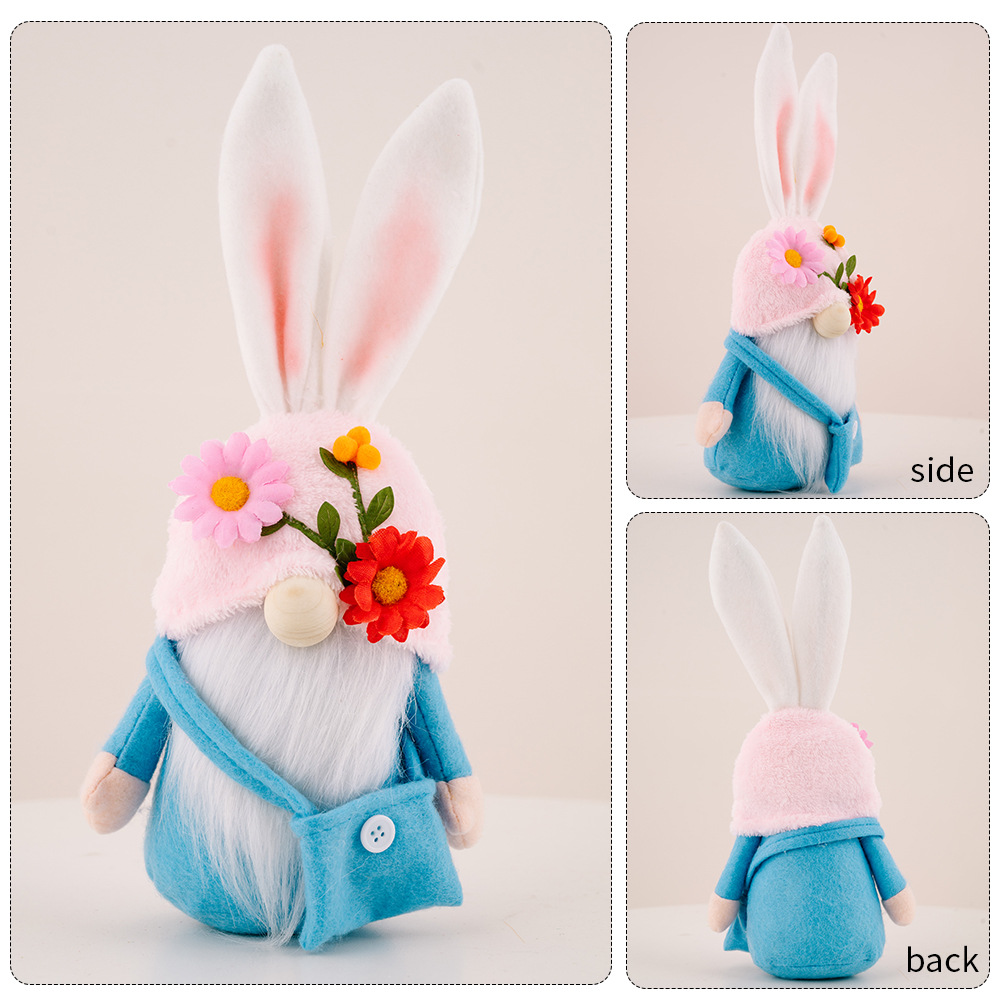Cross-border Easter Decorations Carrot Bunny Doll Creative Dwarf Goblin Bunny Doll Ornaments