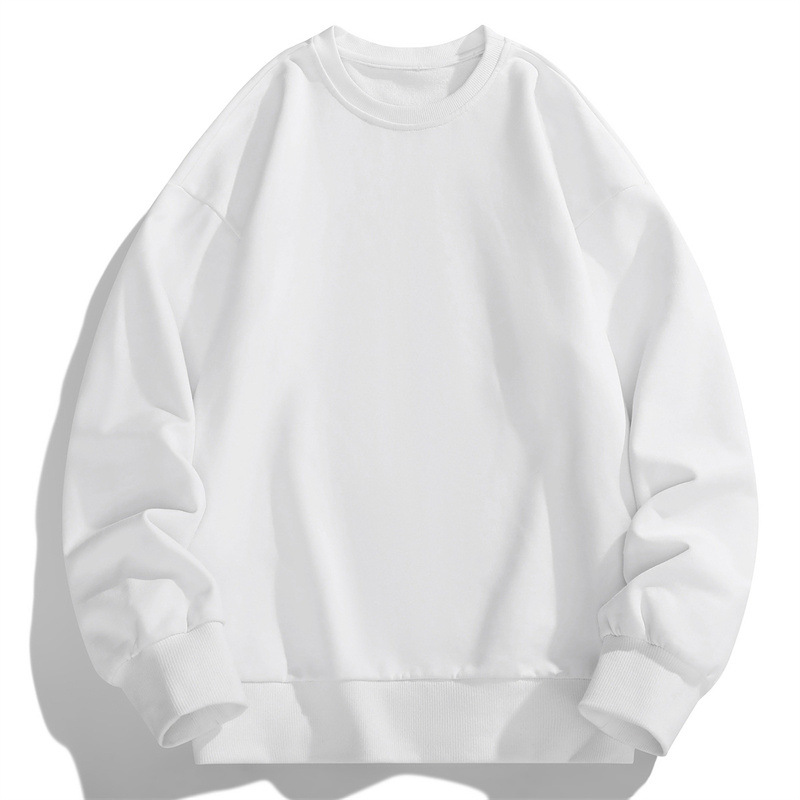2024 Spring and Autumn New Youth Campus Solid Color Sweatshirt Men's Crewneck Pullover Sweatshirt Men's Long Sleeve T-shirt Men's Health