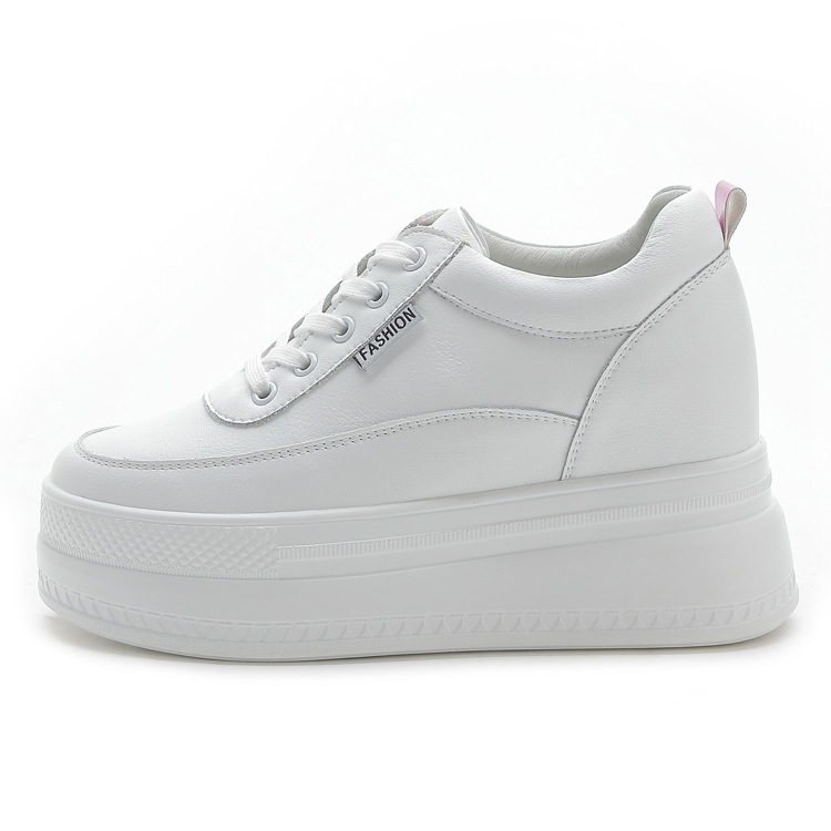 Trendy Sunday 2025 Autumn New Style High Breathable Inner Height Women's Shoes Mesh White Shoes Casual sneaker