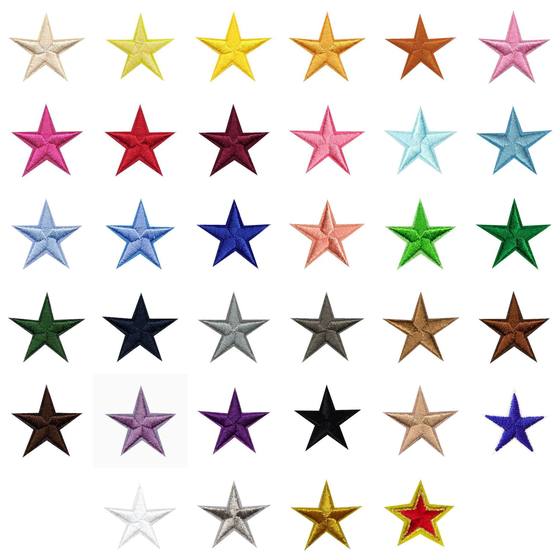 Computer Embroidered Zhang Zi Small Five-pointed Star Patch Clothing Accessories Shoes and Hats Luggage Accessories Embroidered Cloth Patch