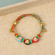 Colorful three brown-red green blue