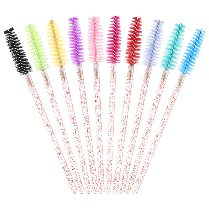 New disposable makeup brush barrel eyelash brush 100 PCs color eyelash beauty tools Crystal eyelash brush