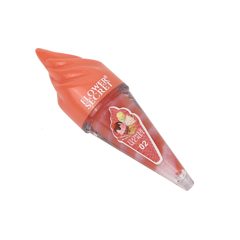 Lip gloss lip balm two-color ice cream natural plant essence lasting moisturizing lip care brightening skin moisturizing