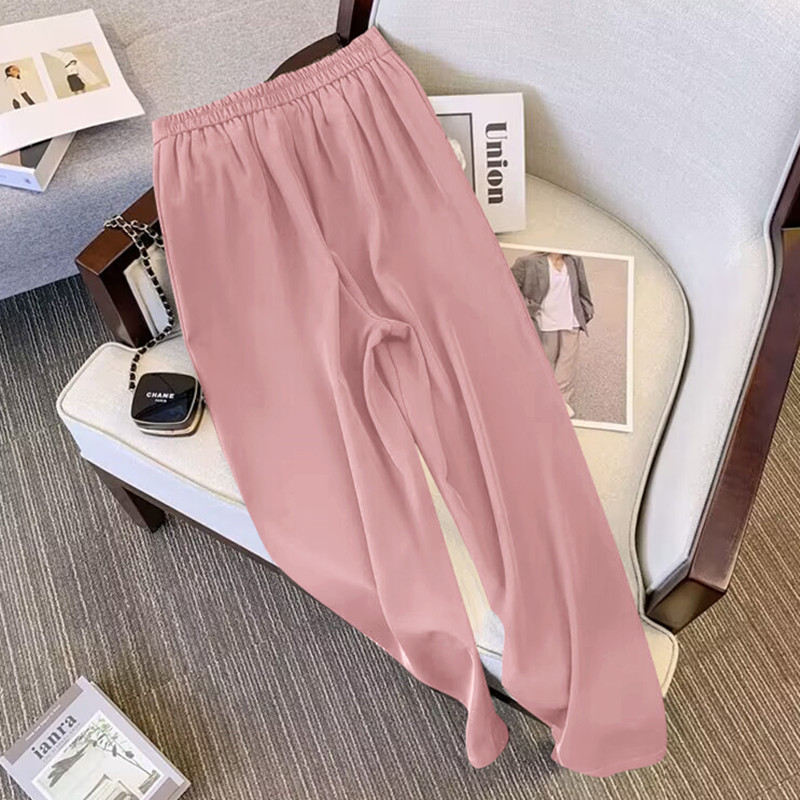 Suit Wide-leg Pants Women's Pants Spring and Autumn 2023 New High Waist Draped Straight High-grade Slimming Pink Pants Summer
