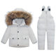 Factory Direct European and American children's down jacket suit boys and girls thickened 1-6 years old ski suit down two-piece suit