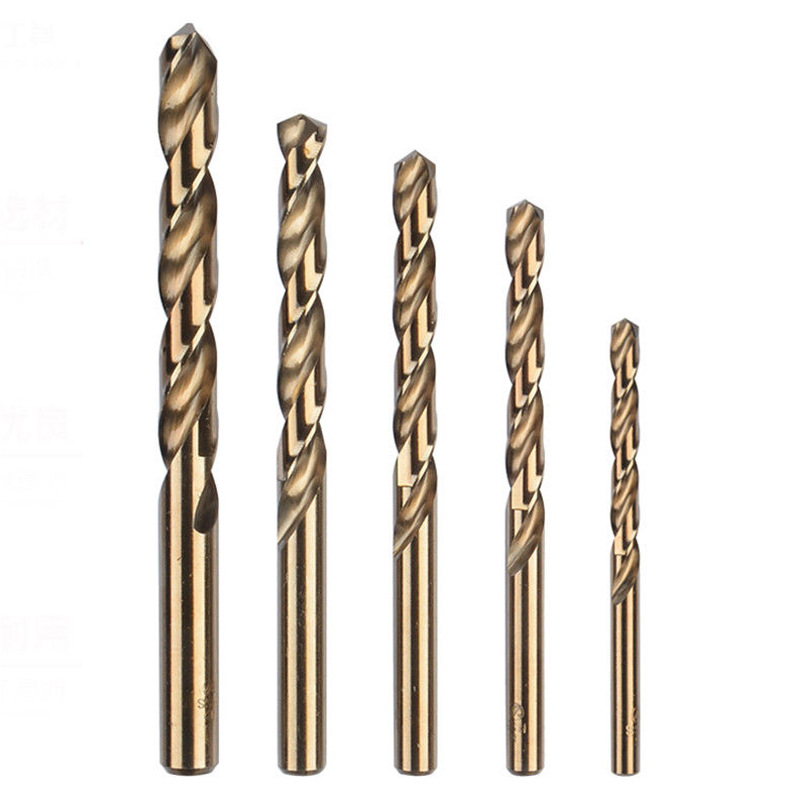 Cobalt straight shank twist drill hand drill metal drilling tool high hardness stainless steel drilling twist drill set