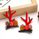 Pine Cone antler clip-Red