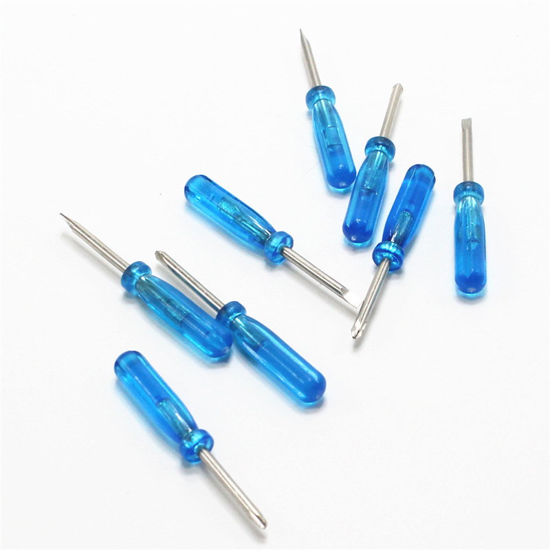 45 long 2mm Phillips screwdriver mini toy distribution mini blue transparent crystal factory supply
