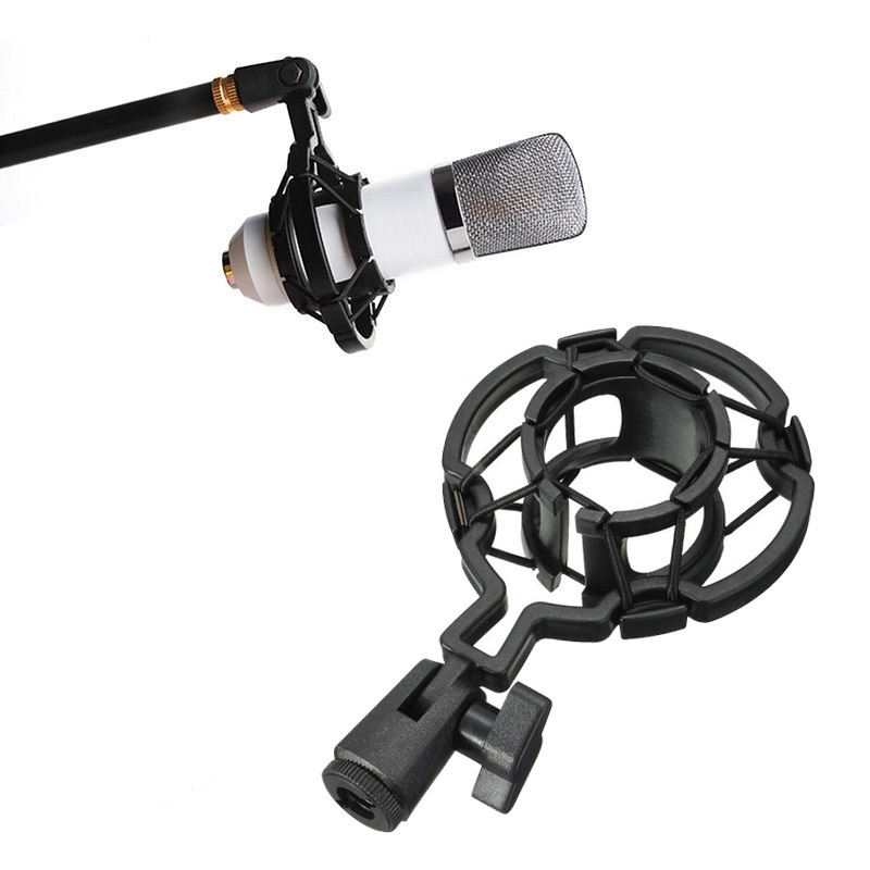 General BM800 Capacitor Microphone Small Bottle Microphone Plastic Shock Absorber Stand Live Streaming Karaoke Recording Shock Absorber Stand 