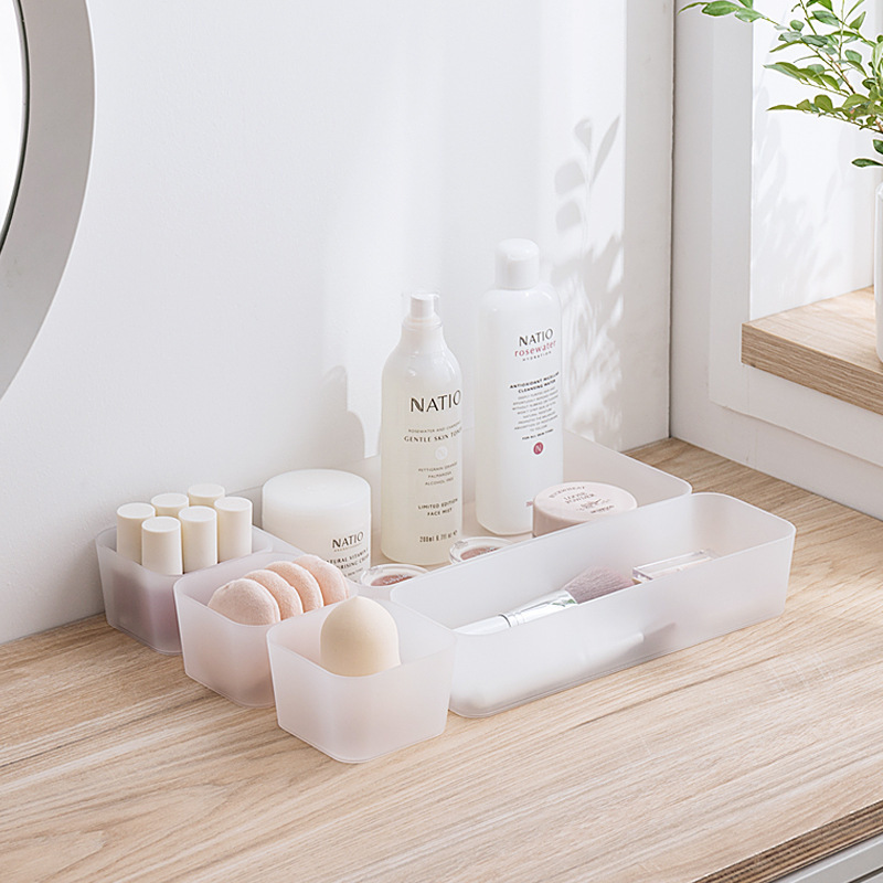 Nachuan Home Desktop Free Combination Transparent Plastic Cosmetic Storage Box Drawer Sorting Items Sorting Box