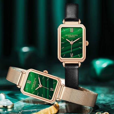 Worlishi retro small square watch women's simple elegant student Korean style ins small green watch waterproof women's watch