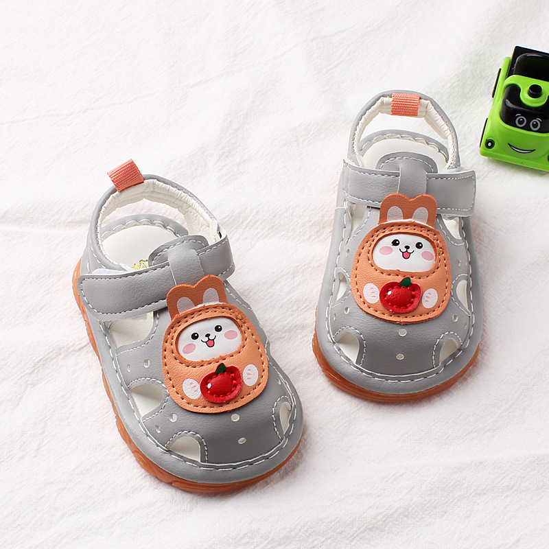 Summer New Whistle Boys sandals 0-1-2 years old beef tendon sole children's call shoes women's baby shoes wholesale 2791