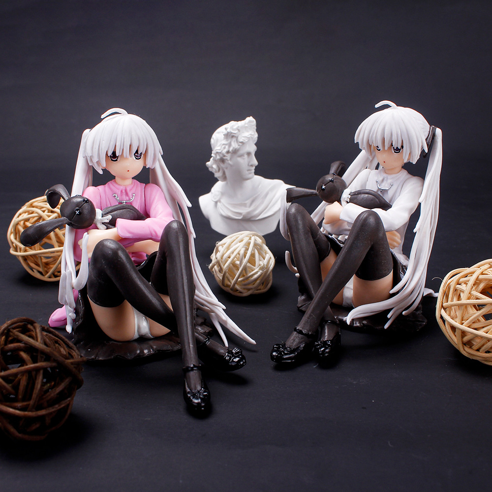Solid PVC rabbit edge empty girl JK uniform girl dome girl cartoon hand cake dress car doll