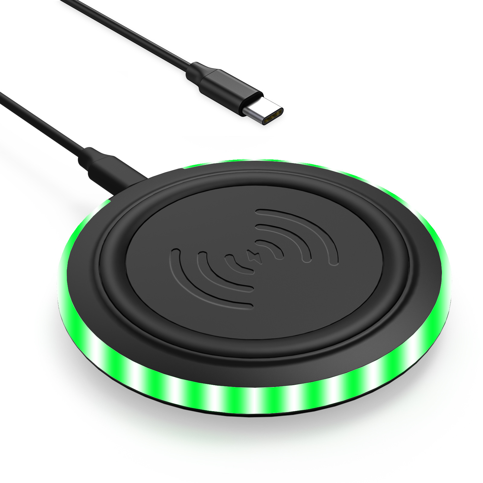 Ultra-thin round YC15W wireless charger gift wholesale for Apple 10W desktop mobile phone wireless charger