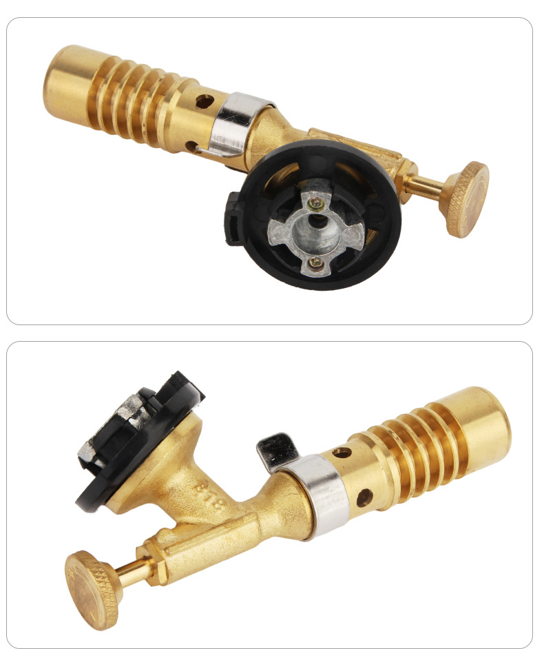 733 brass portable cassette spray gun copper flame gun outdoor camping barbecue igniter spray gun can not be inverted