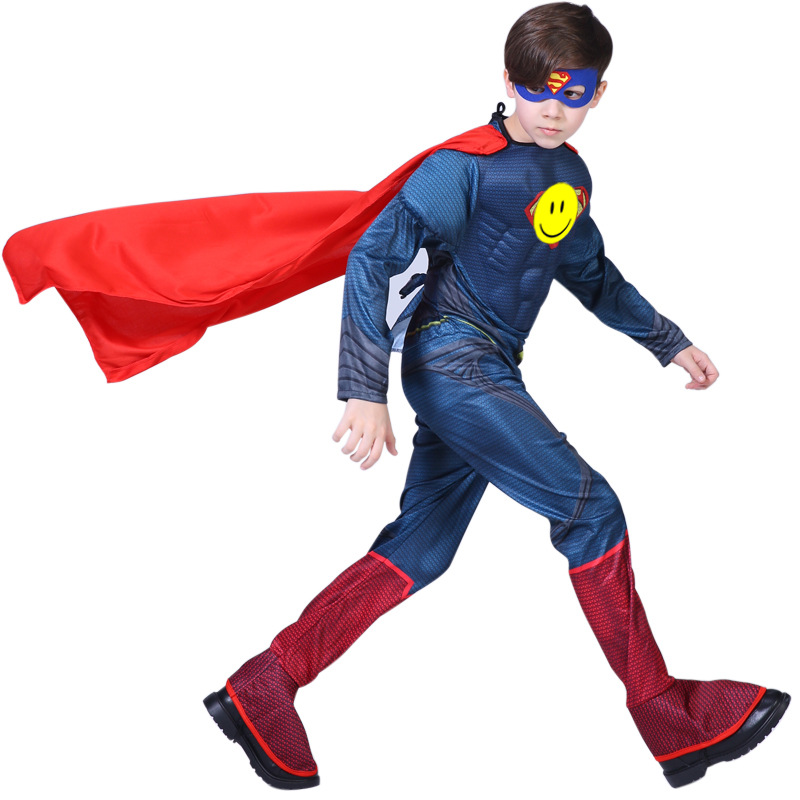 Halloween Costume Child Avengers Captain America Iron Man Superman Spiderman Optimus Prime Muscle Suit