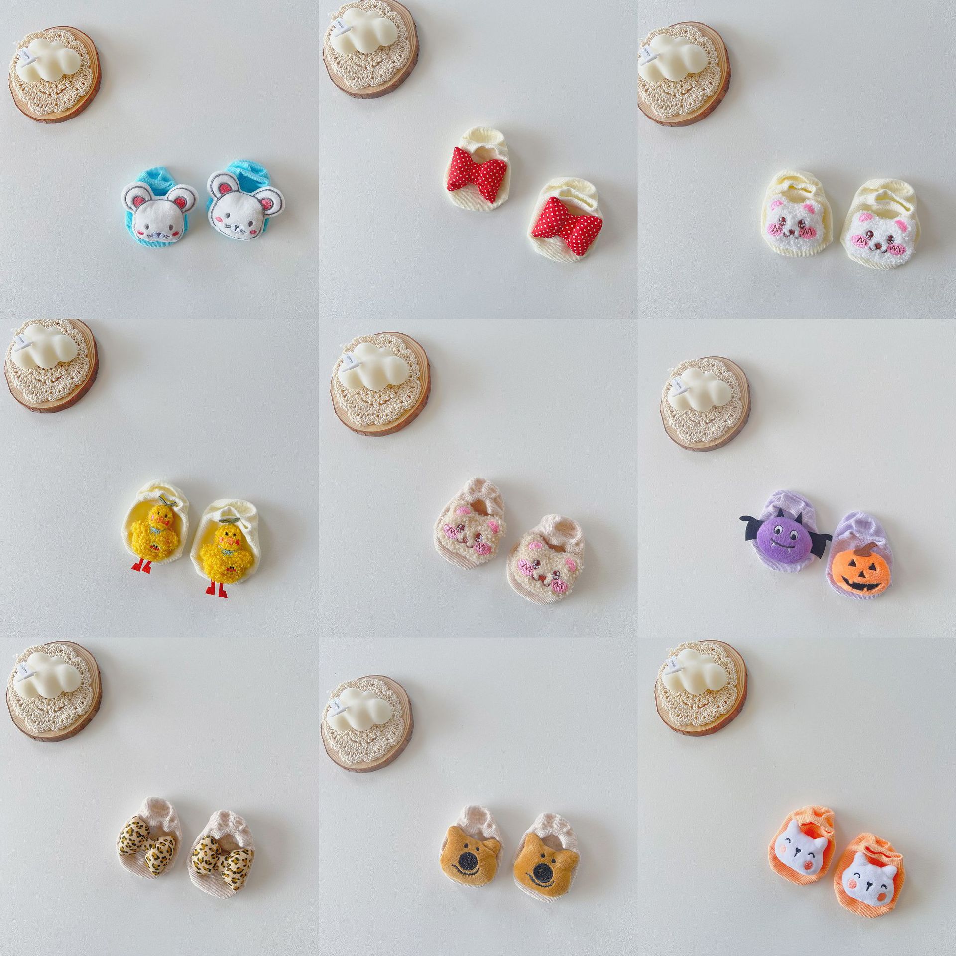 23 children's socks ins style Baby Children's invisible socks dispensing three-dimensional flower doll socks Korean style children's socks wholesale