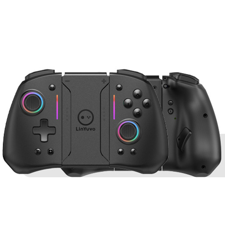 Linyuvo スイッチ Joy Con Bluetooth ハンドルカラフルな Rgb ライトストリップバックキーワイヤレス左右ハンドルデジタルコンピュータゲーム用|undefined