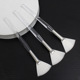 Transparent rod white hair fan brush (OPP single independent packaging)