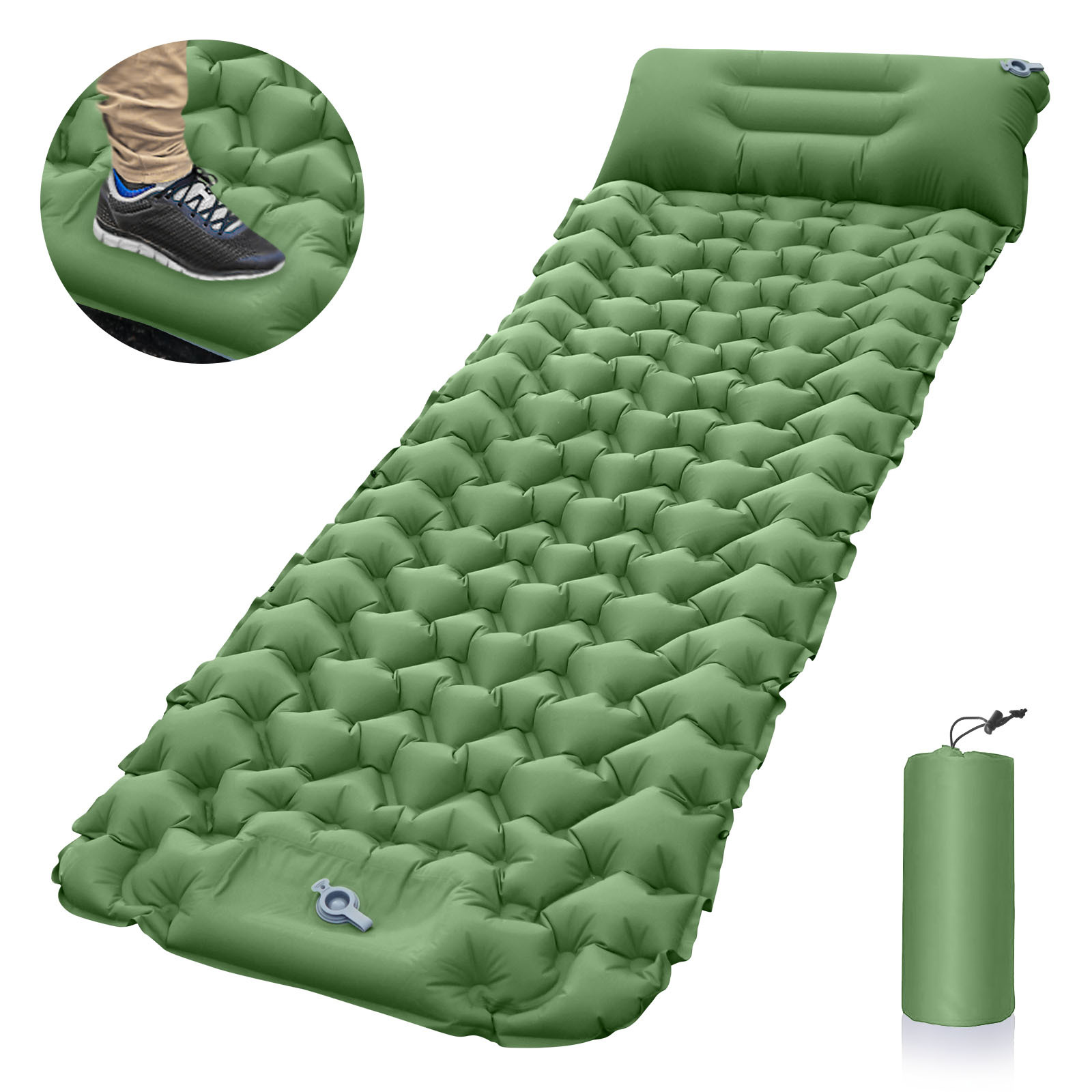 Outdoor inflatable mat source manufacturers convenient foot inflatable mat moisture-proof mat outdoor camping inflatable mattress