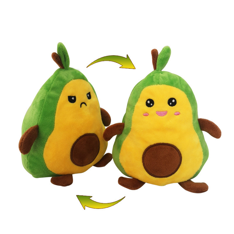 Cross-border Flip Avocado Doll Flip Double-sided Expression Avocado Yoda Animal Doll Plush Toy Factory