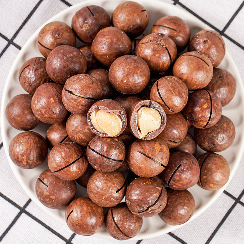 Macadamia fruit cream flavor new goods large particles Internet celebrity casual snack bag canned wholesale and retail