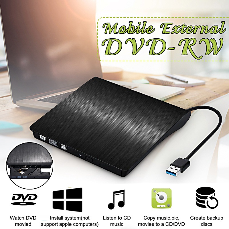 External CD drive USB 3.0 slim external DVD CD drive high speed data transfer burner