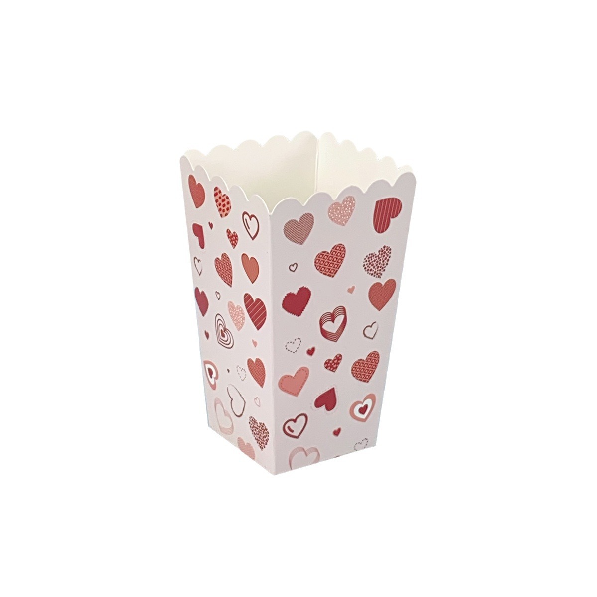 Cross-border popcorn box chicken flower box potato strip box can be labeled 12/pack 250 grams of white cardboard
