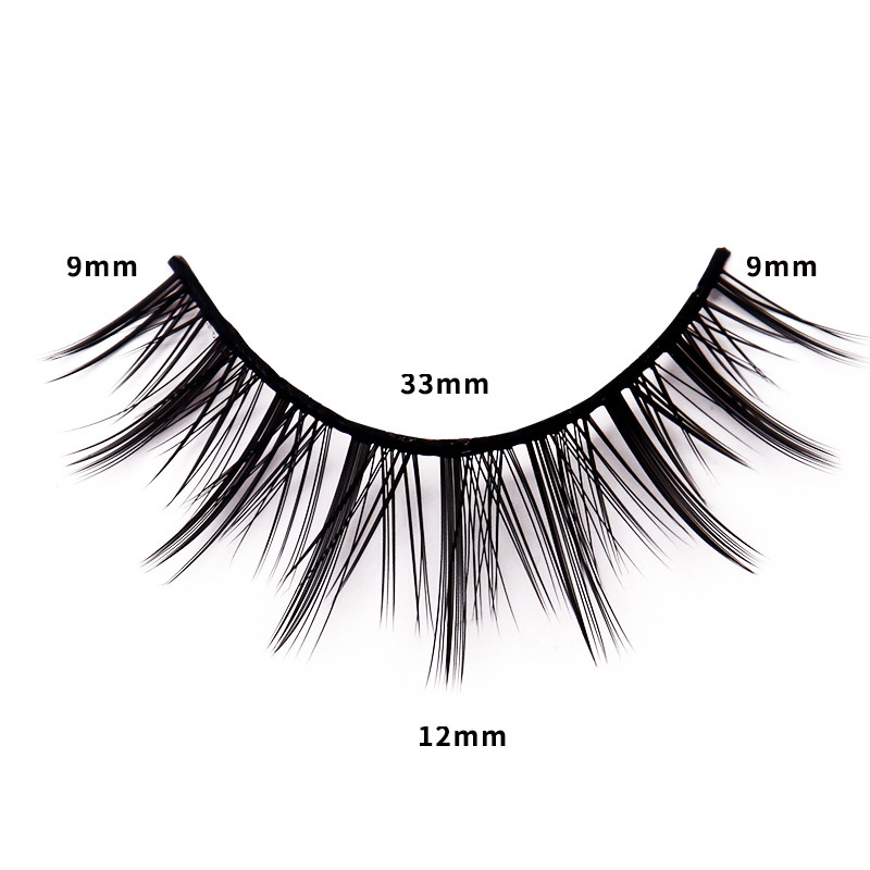 Natural cross thick false eyelashes hard stem COS imitation makeup full support double eyelid eyelashes one-piece delivery 025