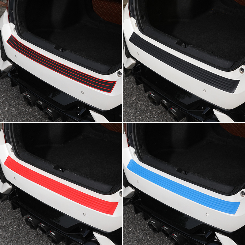 Car trunk protective strip anti-collision anti-scratch protective plate decorative strip rear trunk door sill protective sticker modified Universal