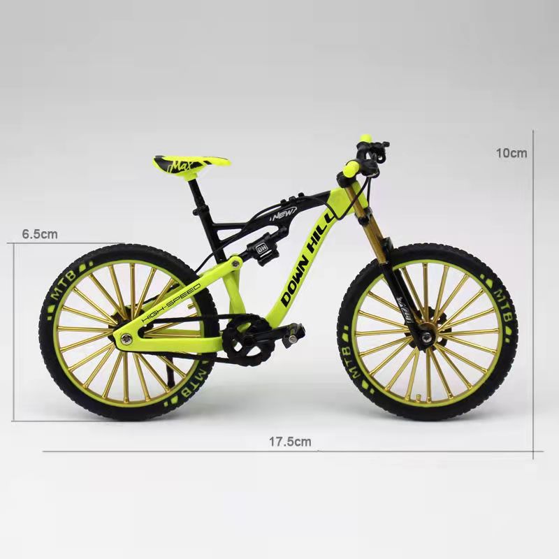 Alloy bicycle model simulation mountain downhill racing mini model car metal toy car ornaments collection