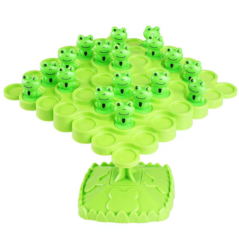Cross-border frog balance tree space children's toys concentration training stacking music double interactive balance table game
