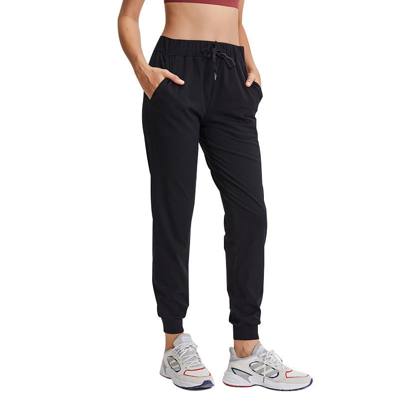 A generation of spring new yoga pants high waist lace-up loose casual toe running sports fitness pants women