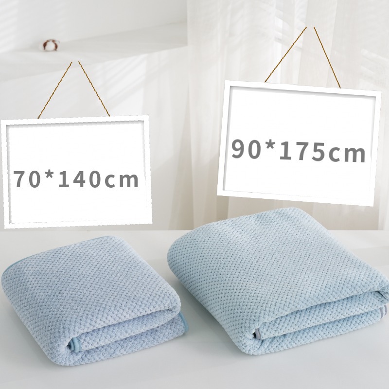 New household extra large thick bath towel face towel coral velvet pineapple Plaid adult quick-drying absorbent bath towel wholesale