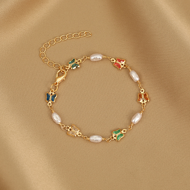 Europe and the United States foreign trade hot devil's eye bracelet color love ins wind hand jewelry fashion four-leaf clover bracelet women