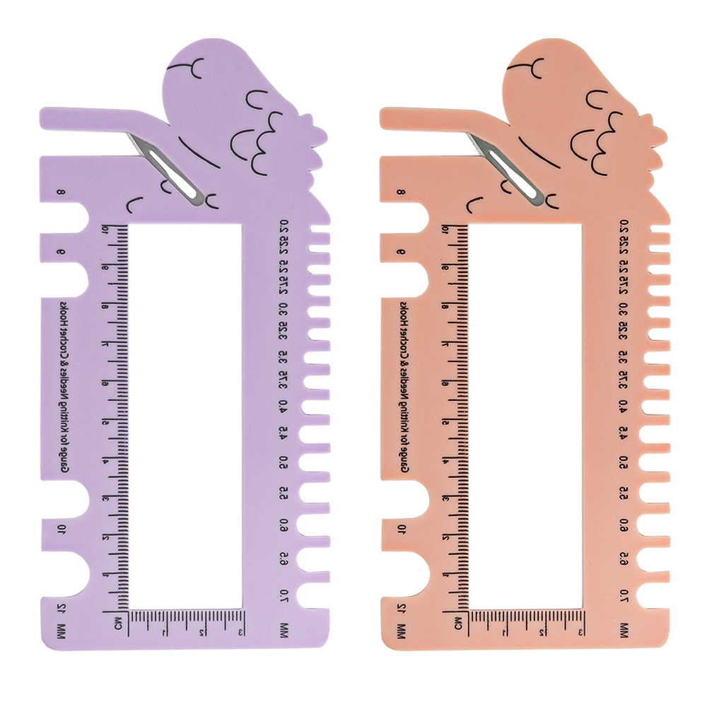 Crochet special ruler knitting tool export sweater needle ruler ABS plastic ruler AC267-C1