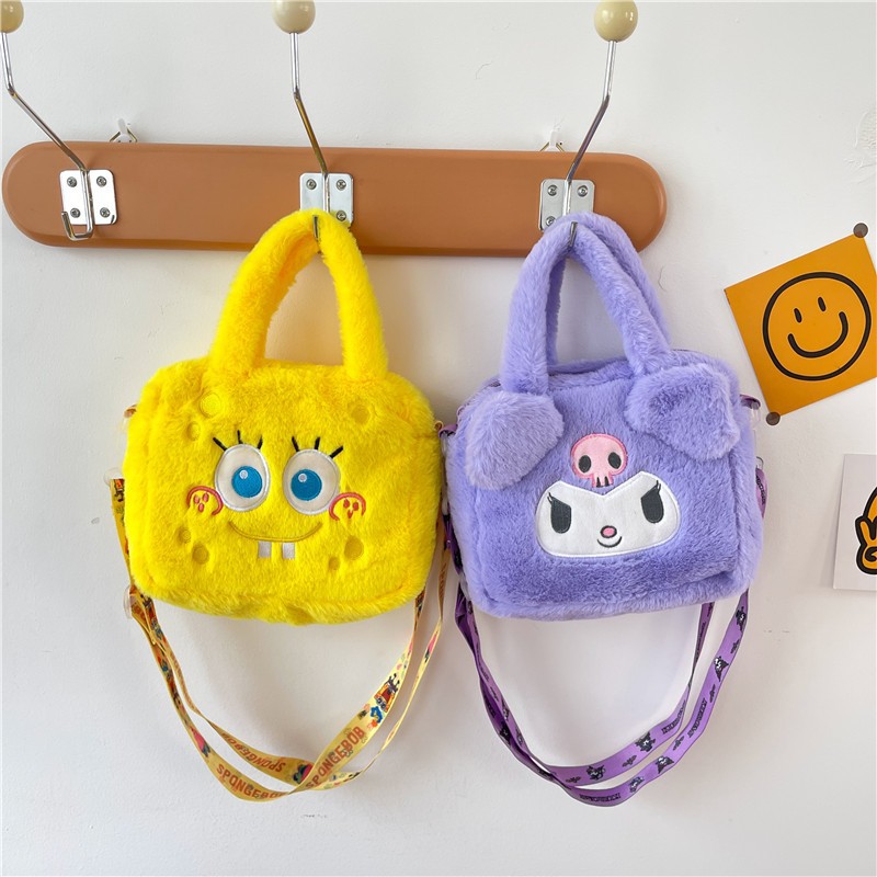 New cartoon cute handbag plush toy Japanese candy bag grab machine bag girl heart student gift wholesale