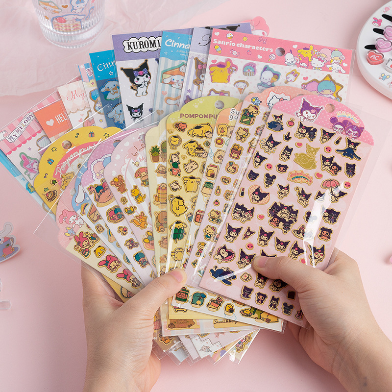 SL-9 Character Cartoon Bronzing Cute Sticker Decorative Yugui Dog Cool Luomi